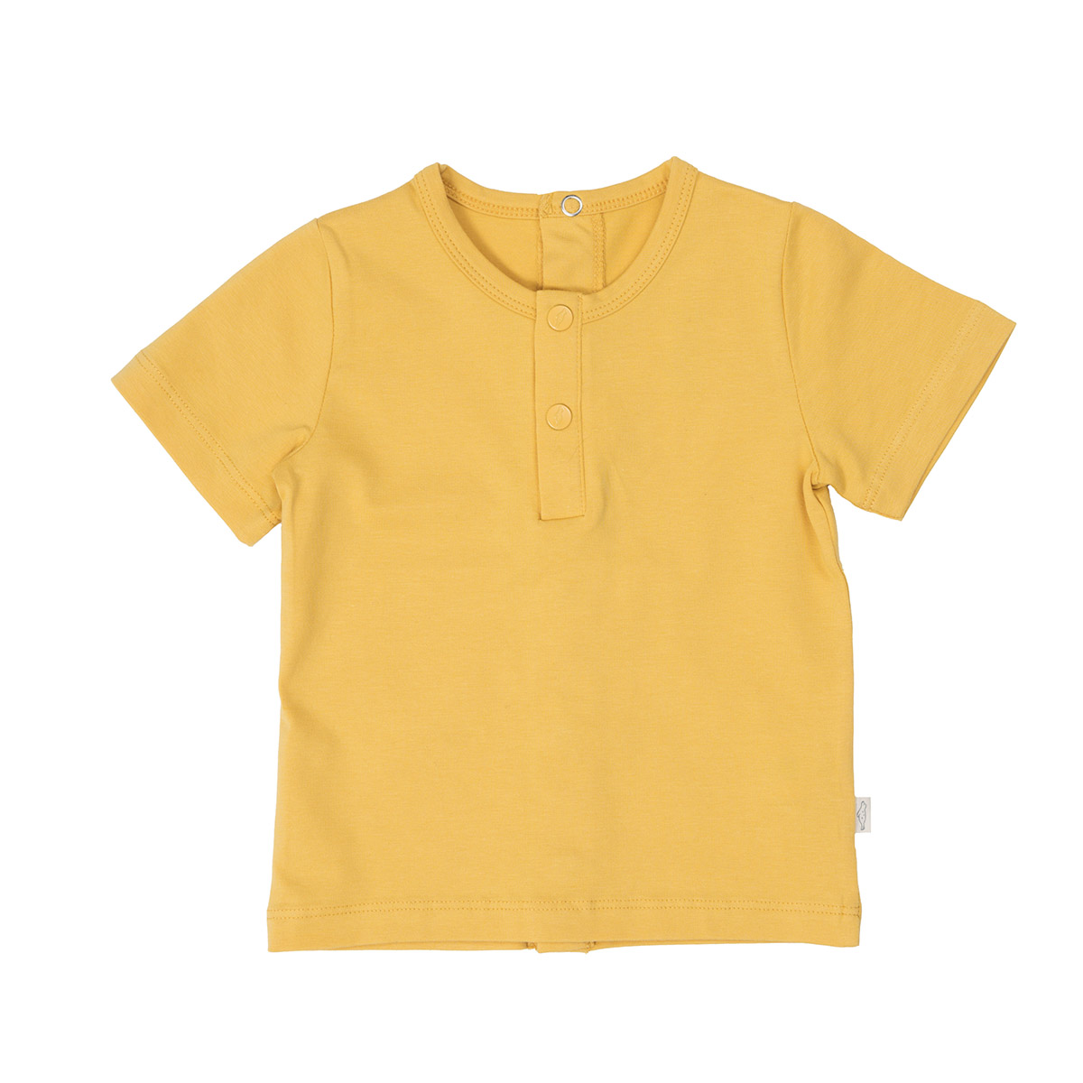 Sarı Kısa Kollu Çıtçıtlı Tişört